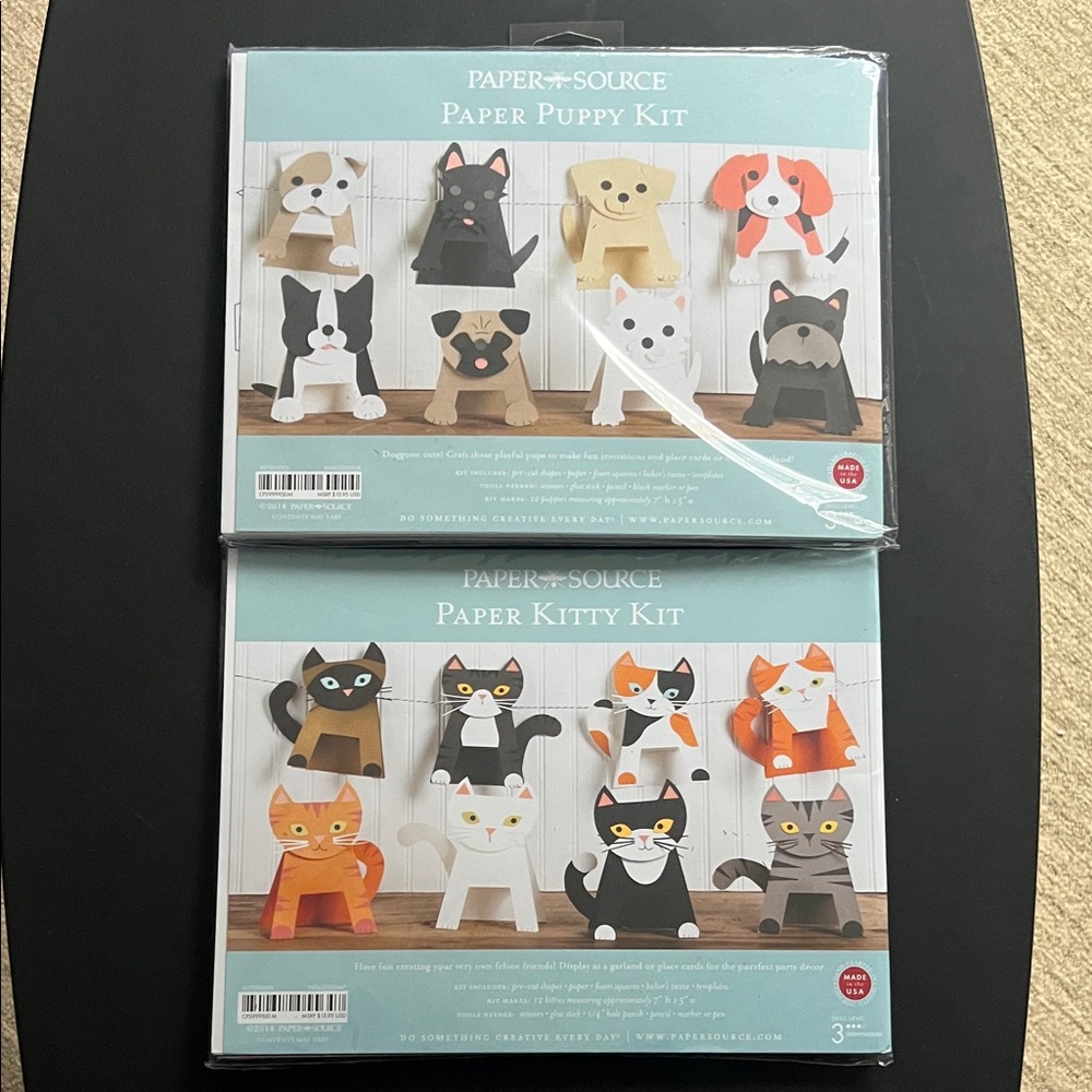 Paper Source Puppy and Kitty Craft Kit - Multicolor